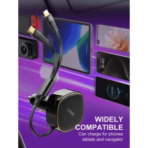 LDNIO C107 30W Wired Type-C OR Lightning Ultra Fast Car Charger - Image 5