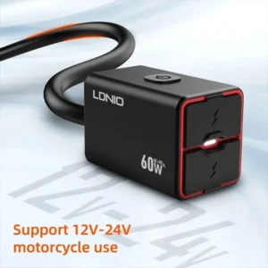 LDNIO C108 60W Fast Charging Motorcycle Charger - Image 5