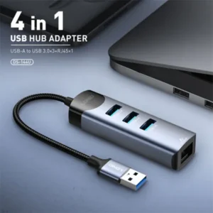 LDNIO DS-144U USB A to USB-A 3+RJ45 1 Network Data Transmission Hub