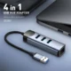 LDNIO DS-144U USB A to USB-A 3+RJ45 1 Network Data Transmission Hub