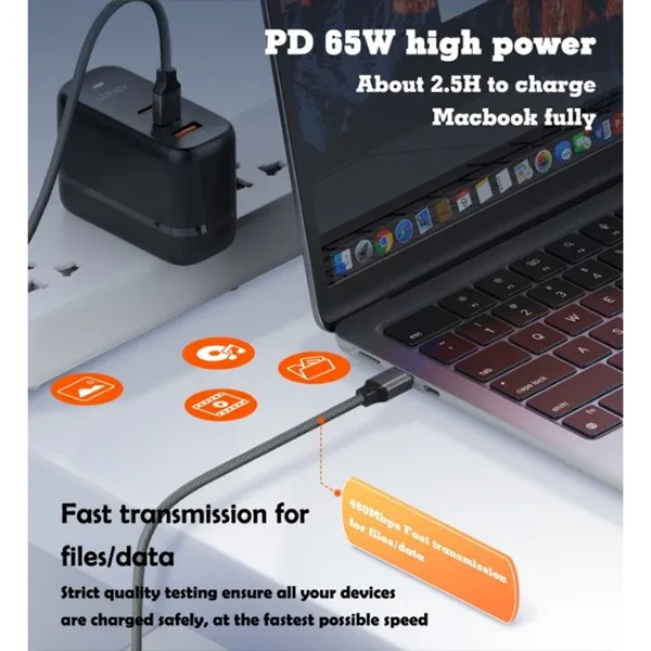LDNIO LC441C 65W 5A USB-C to USB-C Fast Charging Data Cable