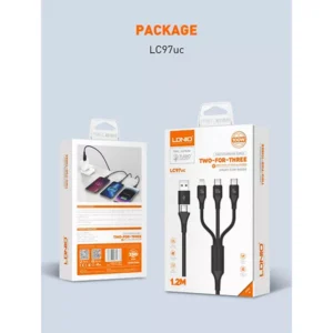 LDNIO LC97UC Two-for-Three 100W Fast Charging Cable