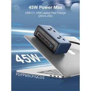 LDNIO SC1 45W Universal Socket Desktop Power Strip Adapter