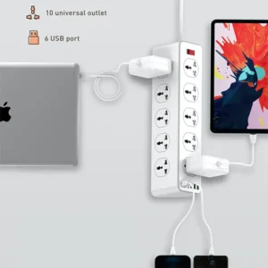 LDNIO SC10610 10 Sockets with PD and QC3.0 USB Port Power Strips