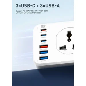 LDNIO SC10610C Power Socket Extension Universal Power Strip With 10 Outlets 2M