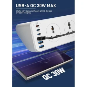 LDNIO SC10610C Power Socket Extension Universal Power Strip With 10 Outlets 2M