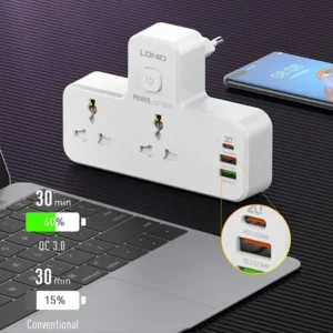 LDNIO SC2311 2 AC Outlets Portable Extension Power Socket - Image 3