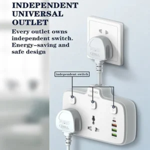 LDNIO SC2413 PD & QC3.0 2 Universal Outlets Power Socket