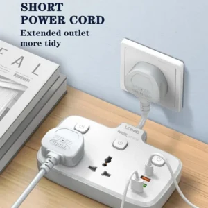 LDNIO SC2413 PD & QC3.0 2 Universal Outlets Power Socket