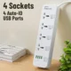 LDNIO SC4408 2500W 4 Socket & 4 USB Port Power Strip