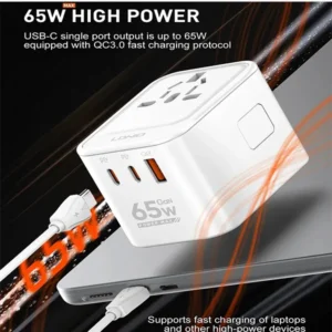 LDNIO Z6 65W 3 USB Ports GaN Travel Adapter - Image 6