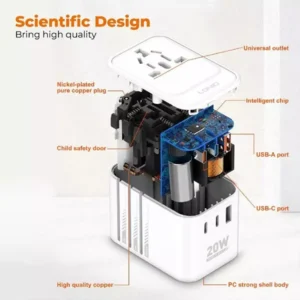 Ldnio Z9 20W GaN Universal Travel Adapter