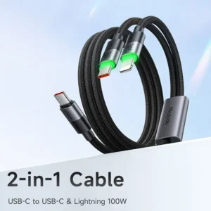 Mcdodo CA-670 2-in-1 USB C & Lightning 100W 5A Charging Cable