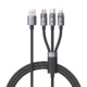 Mcdodo CA-715 3 in 1 6A Transparent Fast Charging Cable with Charging Light