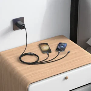 Mcdodo CA-715 3 in 1 6A Transparent Fast Charging Cable with Charging Light