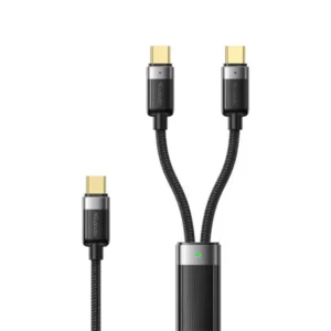 Mcdodo CA-738 2 in 1 Dual USB C 100W 5A Magnetic Self-Winding Charging Cable 1.5m