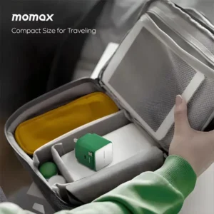 Momax 1-Charge+ 65W GaN Charger with Retractable Cable (US Plug) - Image 4
