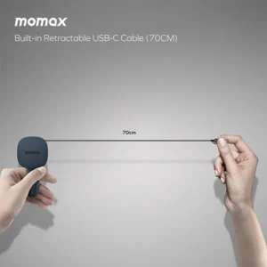 Momax 1-MOVE+ 60W 2 Port Car Charger with Built-in Retractable cable UC19