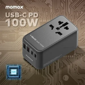 Momax 1-World 100W GaN 4 ports + AC Travel Adapter UA10