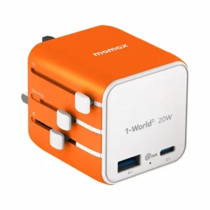 Momax 1-World 20W 2-Port Travel Adapter UA29