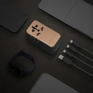 Momax 1-World 4-Port GaN Travel Charger 170W + USB-C Cable (UA17D) - Image 4