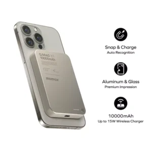 Momax Q.Mag X1 Gen 2 10000mAh 15W Magnetic Wireless Power Bank - Image 3