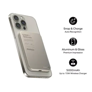 Momax Q.Mag X1 Gen 2 5000mAh 15W Magnetic Wireless Power Bank - Image 5