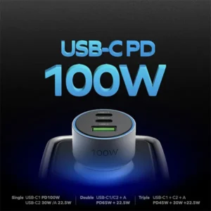 Momax UC17 MoVe 100W Triple Fast Charge Car Charger