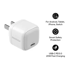 Momax UM68 20W Flat Pin Type C Fast Charger