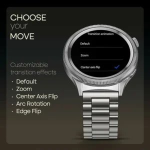 NoiseFit Halo 2 AMOLED Calling Smart Watch Stainless Steel Bracelet - Image 5