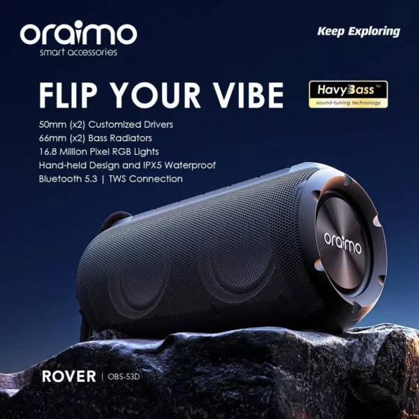 Oraimo Rover 12W RGB Lights Bluetooth Speaker