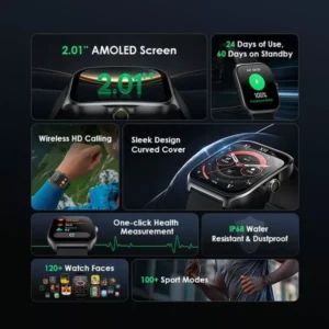 Oraimo Watch Nova AM AMOLED Calling Smart Watch (OSW-812) - Image 4