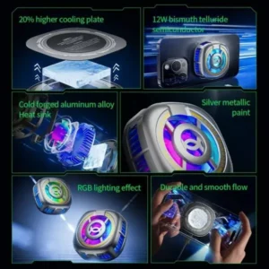Plextone EX2 Ultra RGB Magnetic Radiator Phone Cooler - Image 4