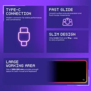Proove Offland RGB Gaming Mouse Pad