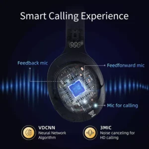 QCY H3 43dB Hybrid Active Noice Cancellation Overhead Earphone - Image 5