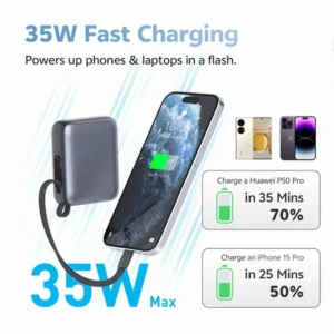 QCY PB10C 10000mAh 35W PD Fast Charging Power Bank