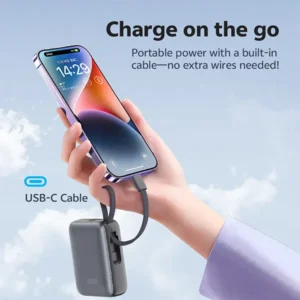 QCY PB20A 20000mAh 45W PD+QC3.0 with Display and Built-in USB-C Cable
