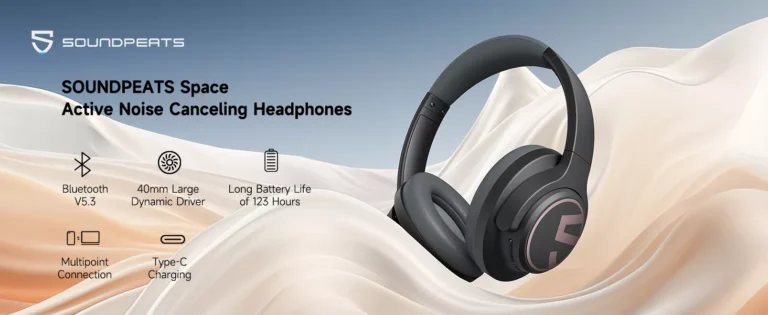 SoundPEATS Space Hybrid Active Noise Cancelling Headphones