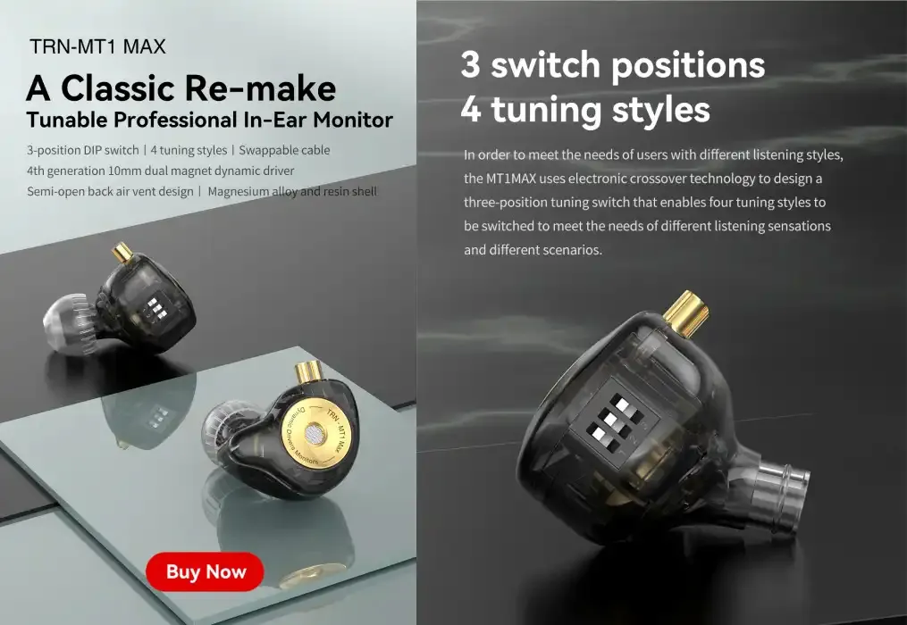TRN MT1 MAX Dynamic Driver In-Ear Monitor