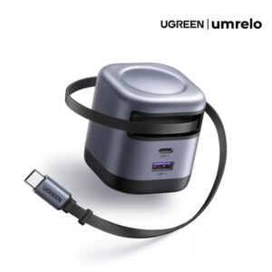UGREEN 45W GaN Charger with Retractable USB C Cable 2C1A