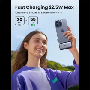UGREEN 5000mAh 22.5W Built-In USB-C Power Bank with LED Display (35338)