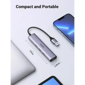 UGREEN CM475 5-in-1 USB 3.0 HUB with Ethernet Adapter - Image 4