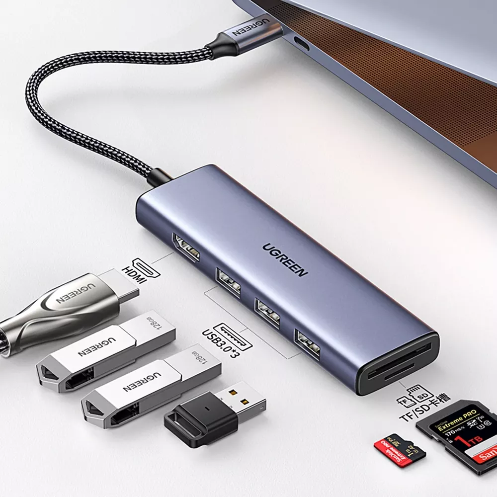 UGREEN CM511 6-in-1 USB C Multifunction HUB (20956)