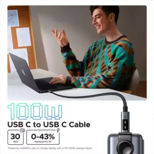 UGREEN L509 Uno 100W USB-C to USB-C PD Fast Charging Cable - Image 3