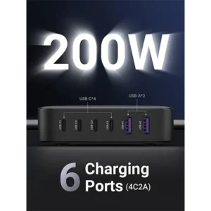 UGREEN Nexode CD271 6 Port 200W GaN Desktop Charger (40905) CN Plug