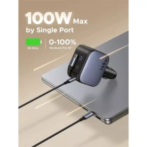 UGREEN Nexode Car Charger 145W with Retractable USB-C Cable