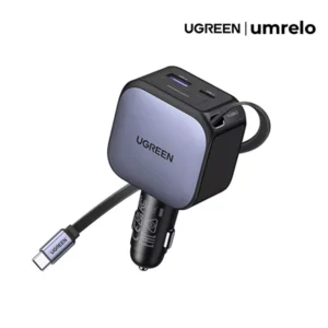 UGREEN Nexode Car Charger 145W with Retractable USB-C Cable