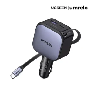 Car Charger 90W with Retractable USB-C Cable