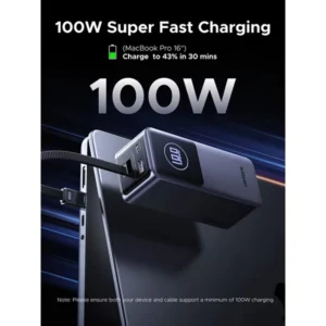 UGREEN PB723 130W 20000mAh Power Bank with Built-in Cable (55365B) - Image 3