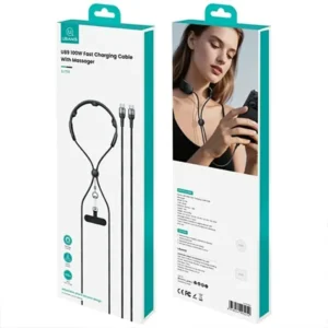 USAMS SJ759 U89 100W Fast Charging Data Cable with Massager Cable - 1.4m - Image 6